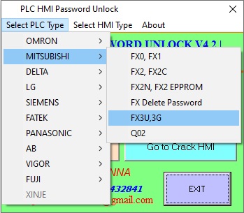 Mitsubishi PLC FX3U Password unlock free Download