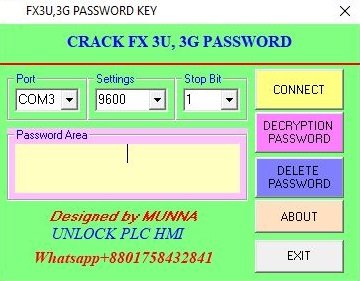 Mitsubishi PLC FX3U Password unlock free Download