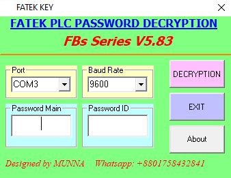 fatek plc password unlock