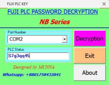 fuji plc password unlock
