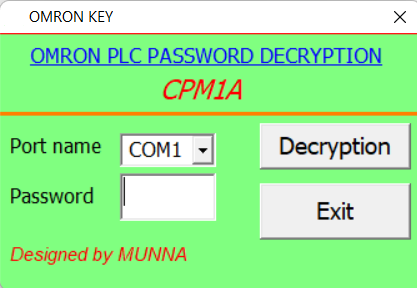 omron cpm1a password unlock