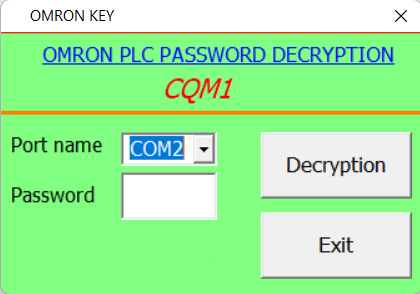 omron cqm1 plc password unlock