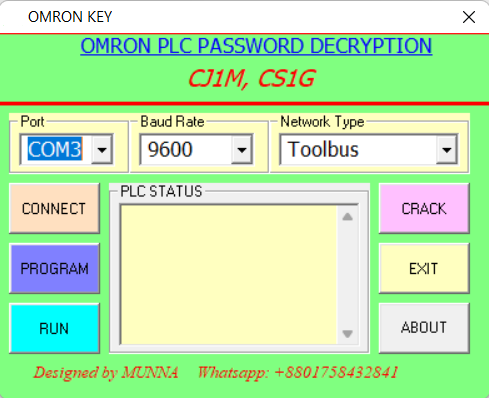 omron cs1g plc password unlock