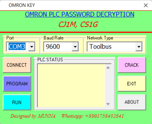 omron cj1m password unlock