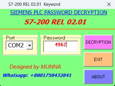 siemens s7200 plc password unlock free download