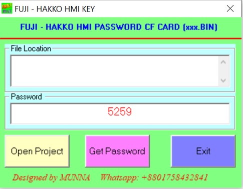 Fuji Hakko HMI CF Card Unlock