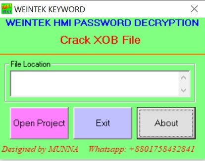 How to Unlock weintek HMI xob file